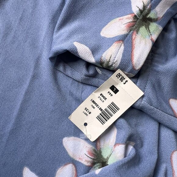 Aeropostale V Neck Sleeveless Floral Tie Back Stretch Romper Large NWT #102 - Picture 10 of 11